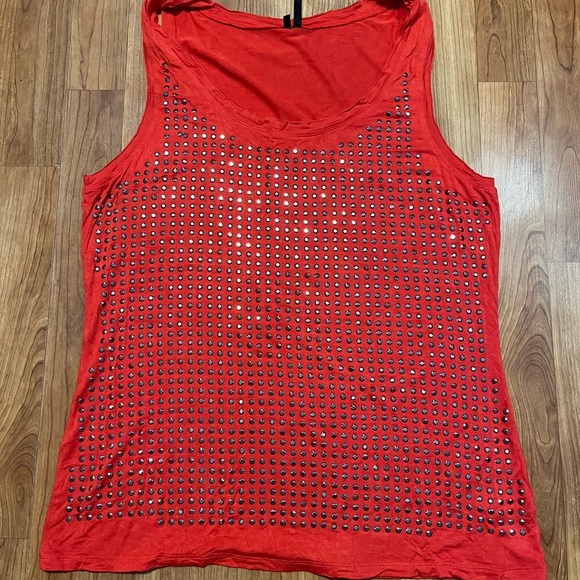 Maurices Tops - Maurices Orange Studded Women's Top